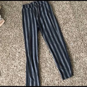 brandy melville gray black striped tilden pants